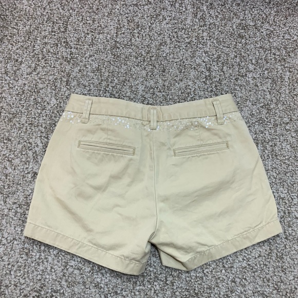 J.Crew Collection Sequin Chino Shorts Style 19903 Beige Gold 0 - Picture 9 of 9